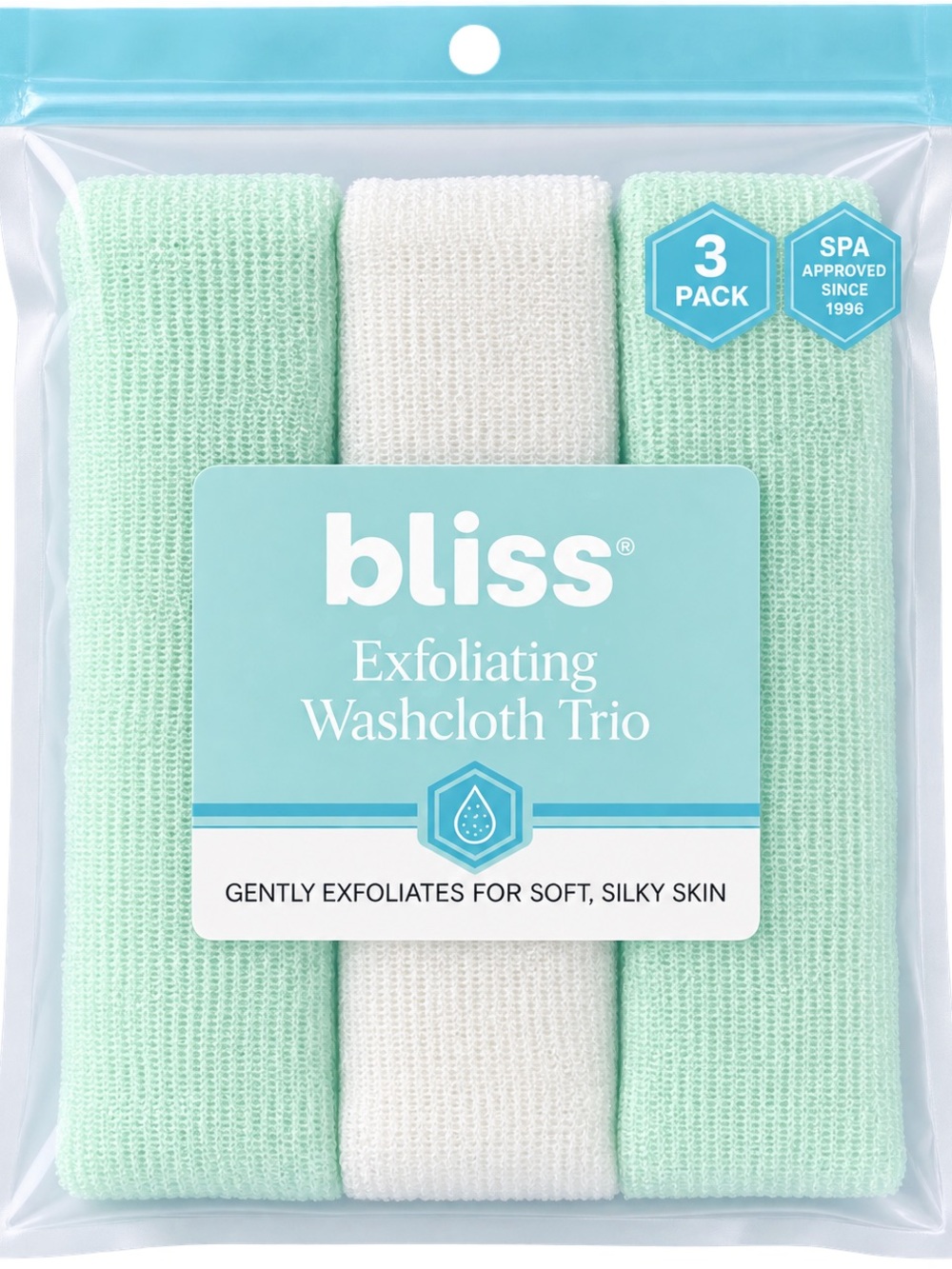 Exfoliating washcloth trio